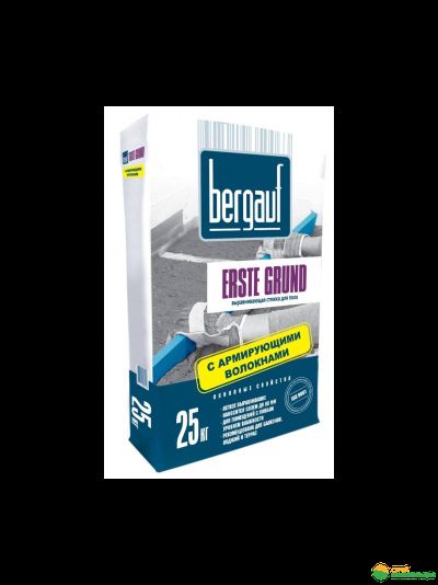 Стяжка пола BERGAUF ERSTE GRUND с армирующими волокнами, 25кг