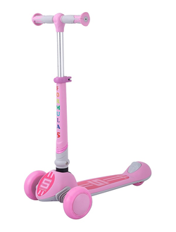Детский трехколесный самокат SPORTSBABY MS-949 Formula 5 розовый со светящимися колесами