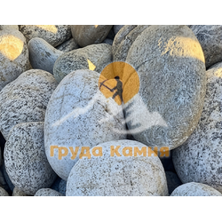 Галька круглая белая речная, фракция 100-150 мм