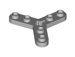 Technic, Plate Rotor 3 Blade with Smooth Ends and 6 Studs (Propeller), Light Bluish Gray (32125 / 4211842 / 4262978 / 6307999)