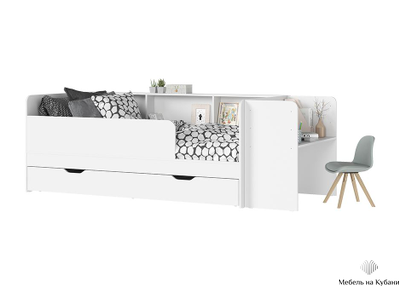 Руна КР 01 Кровать универсальная Белый/Белый