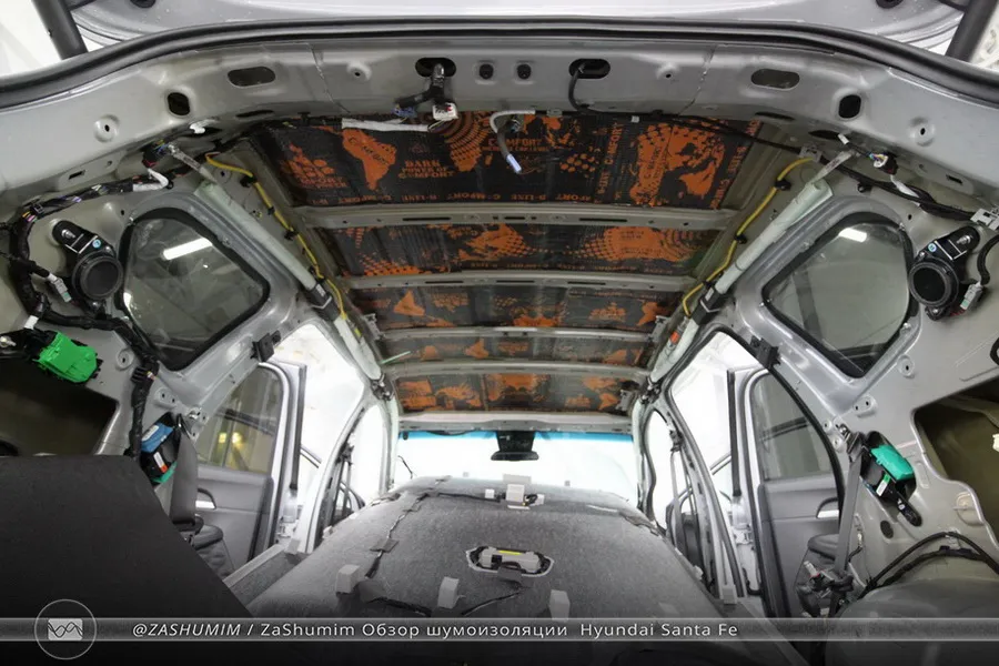 Фото отчет шумоизоляции Hyundai Santa Fe