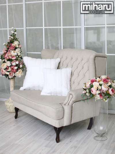 Чехол на подушку Белая норка 60 Х 60 СМ