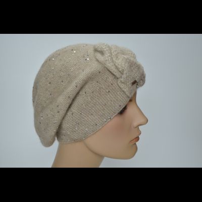 Берет Vizio SS 1338 BO бежевый с бантом