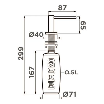 Дозатор OMOIKIRI OM-10 GM