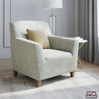 Чехол на кресло Жаккард Вензель Серый.Россия