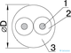 Провод прозрачный Salcavi круглый ПВХ 2Х0,75 мм2 с индикацией (бухта 100м)