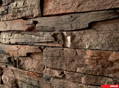 *Сланец "СКАЛА", бетон, цв.Темно-коричневый PULL, уп.0,45м2 (20кг)(42уп)