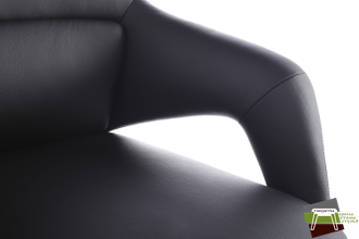 Кресло Aura FK005-A Чёрный (А8) натуральная кожа 68*68*122-128