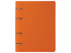 Тетрадь на кольцах А5 (180х220 мм), 120 л., под фактурную кожу, BRAUBERG "Joy", оранжевый/светло-оранжевый, 129992