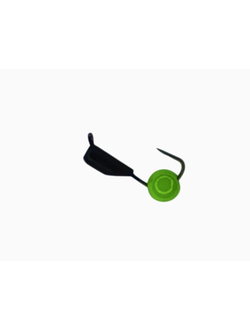 25-01-0535/ Мормышка вольфр. "Народная" "СТОЛБИК" Ø2,5 вес 0,5гр + шарик неон зеленый (уп-ка 10шт.)