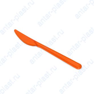Нож пластиковый оранжевый 18 см ПРЕМИУМ (50 шт.)