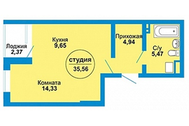 Планировка студии