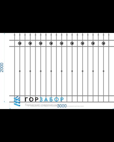Кованый забор KZ1501 купить от производителя
