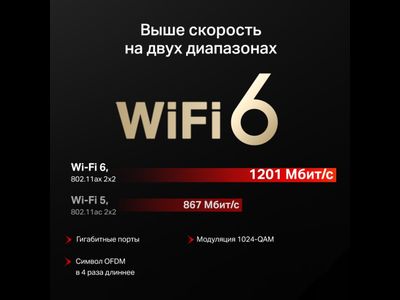 Wi-Fi роутер Mercusys MR62X Черный