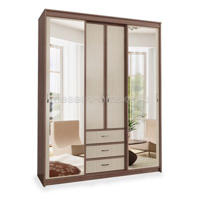 Шкаф-купе Карина 1,7 с 2 зеркалами