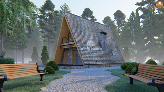 Треугольный дом - шалаш. Проект №152