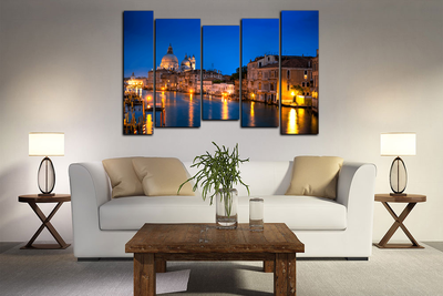 Модульная картина "Красивый город на воде"