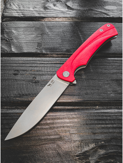 Складной нож Чиж плюс сталь К 110, рукоять G10, цвет красный