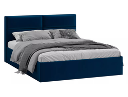 Спальня ГЛОСС - Кровать с мягкой обивкой и подъемным механизмом тип 1 1600 Велюр Confetti Blue