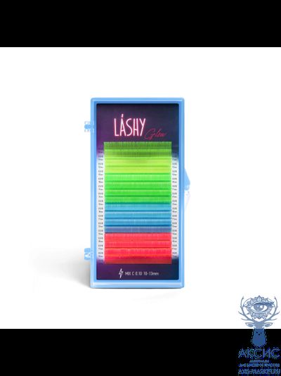 Ресницы цветные LASHY Glow - 16 линий - MIX