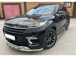 Пороги с накладным листом d53 для CheryExeed TXL 2020-