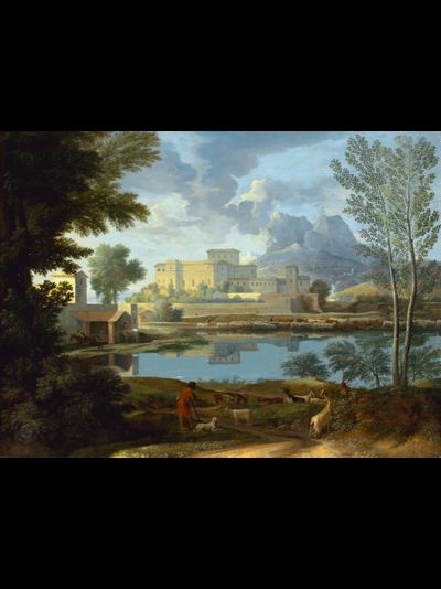 Картина обогреватель, репродукция Никола Пуссен Пейзаж