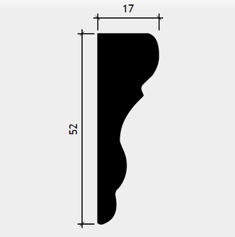 Молдинг 1.51.377 - 52*17*2000мм