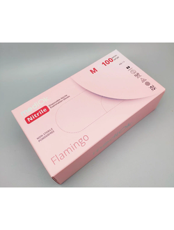 Перчатки mediOK Нитриловые неопудренные текстуриров. Розовые (FLAMINGO) M 100шт