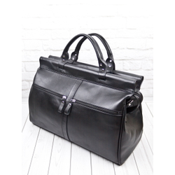 Кожаный саквояж Veano Premium black (арт. 4004-61)