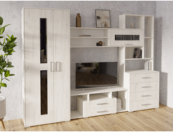 Гостиная ЕВРОПА-1 Дуб Крафт Белый