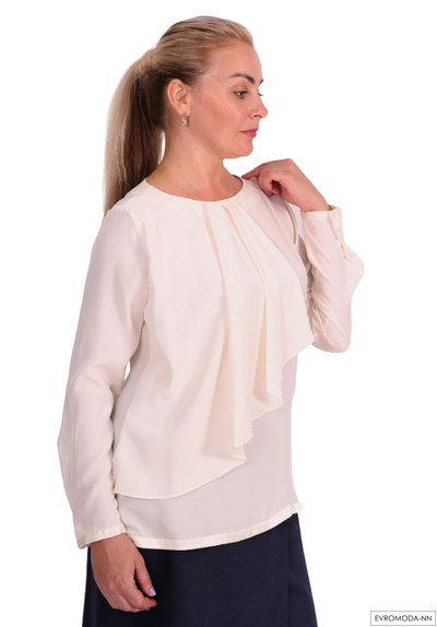 Блузка белая Бина-F (Акция) (42)