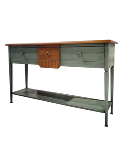 Консоль с 3 ящиками, цвет благородная ель и груша.