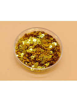 Пайетки 3 мм, цвет золото