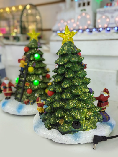 Новогодняя музыкальная композиция "Елка в огнях" 20*17*14см (в ассортименте)