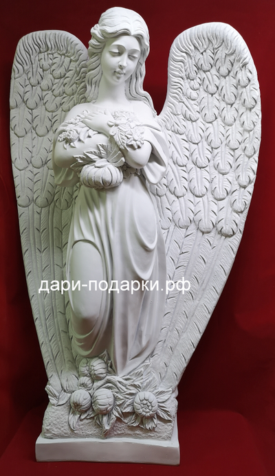 АНГЕЛА - древнегреческая богиня. Дочь Зевса и Геры. Избавляет от бед и опасностей. 110*75 см  27 кг  полистоун Россия  24896/010052* Скульптура не боится влаги и перепадов температур.