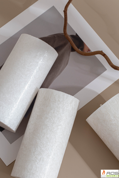 Свеча столбик белая не ароматизированная, 7,5*15см - 2шт