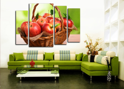 Модульная картина "Красное яблоки"
