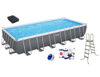 Прямоугольный каркасный бассейн Bestway Power Steel 732x366x132 см (56474)