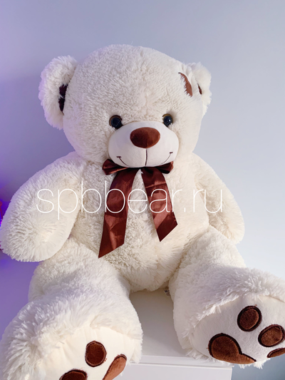 Плюшевый медведь 110 см бежевый Тони