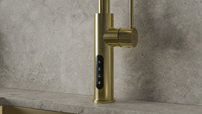 Система мгновенного кипячения воды с газацией и охлаждением 5в1 AQUAHOT ASPEN LG (светлое золото)