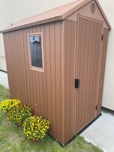 Сарай "Дарвин 4х6" (размеры 118 х 184 см), коричневый