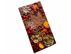 Шоколадная плитка Бельгийский шоколад 160 грамм Осенняя композиция №1