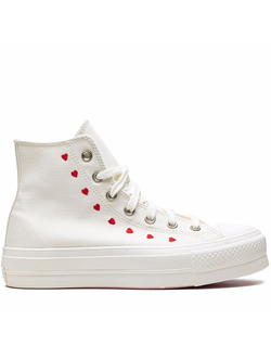Купить Кеды Converse Chuck Taylor 70 Love Me A01599C белые высокие с сердечками
