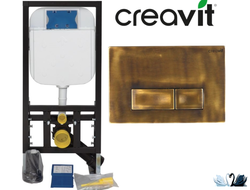 Инсталляция Creavit GR5003.01 с кнопкой Ore GP3007.00 бронза матовая купить в магазине Маруся