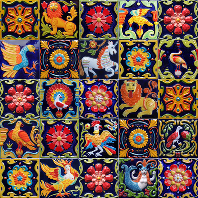 Изразцовая плитка "Ассорти" // 10*10