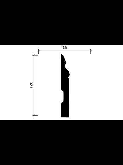 Напольный плинтус Decor-Dizayn DD50, для покраски, влагостойкий, ударопрочный, 2 метра