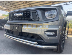 Защита переднего бампера двойная Папа Тюнинг d60/42 для Haval H7 2025-