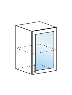 Шкаф верхний со стеклом 450 - 500 (швс 450 - 500 на выбор)