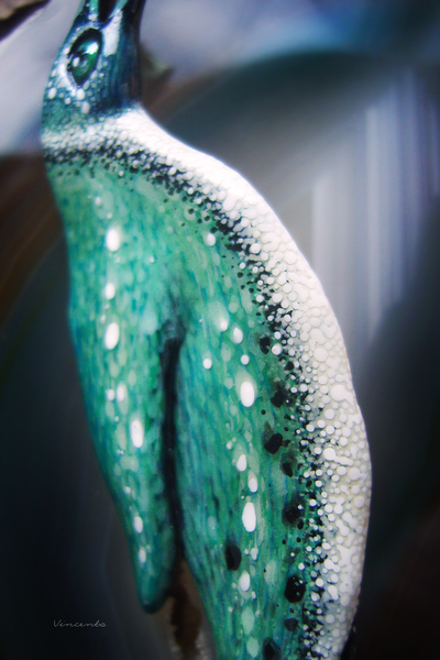 Брошь с изумрудом "Заполярный пингвин Альраи, ледяная птица"